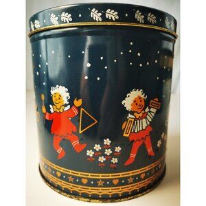 Biscuit Tin Norwegian Christmas Angels - Dancing Singing Angels Sweden Norway